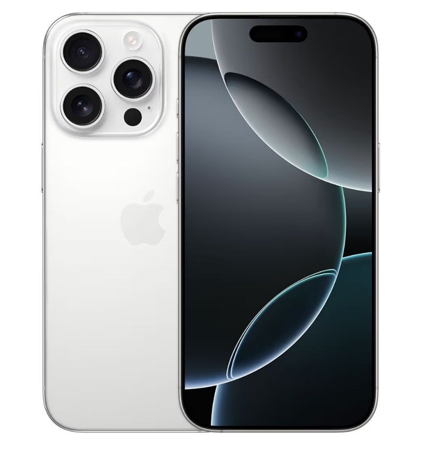 موبايل آيفون 16 برو (128 جيجابايت) - تيتانيوم أبيض مع خاصية التعرف على الوجه من آبل